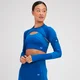 Bluză decupată cu mâneci lungi fără cusături MP Tempo Ultra pentru femei - Surf Blue