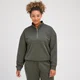 Bluză de antrenament cu fermoar 1/4 MP Rest Day pentru femei - Taupe Green
