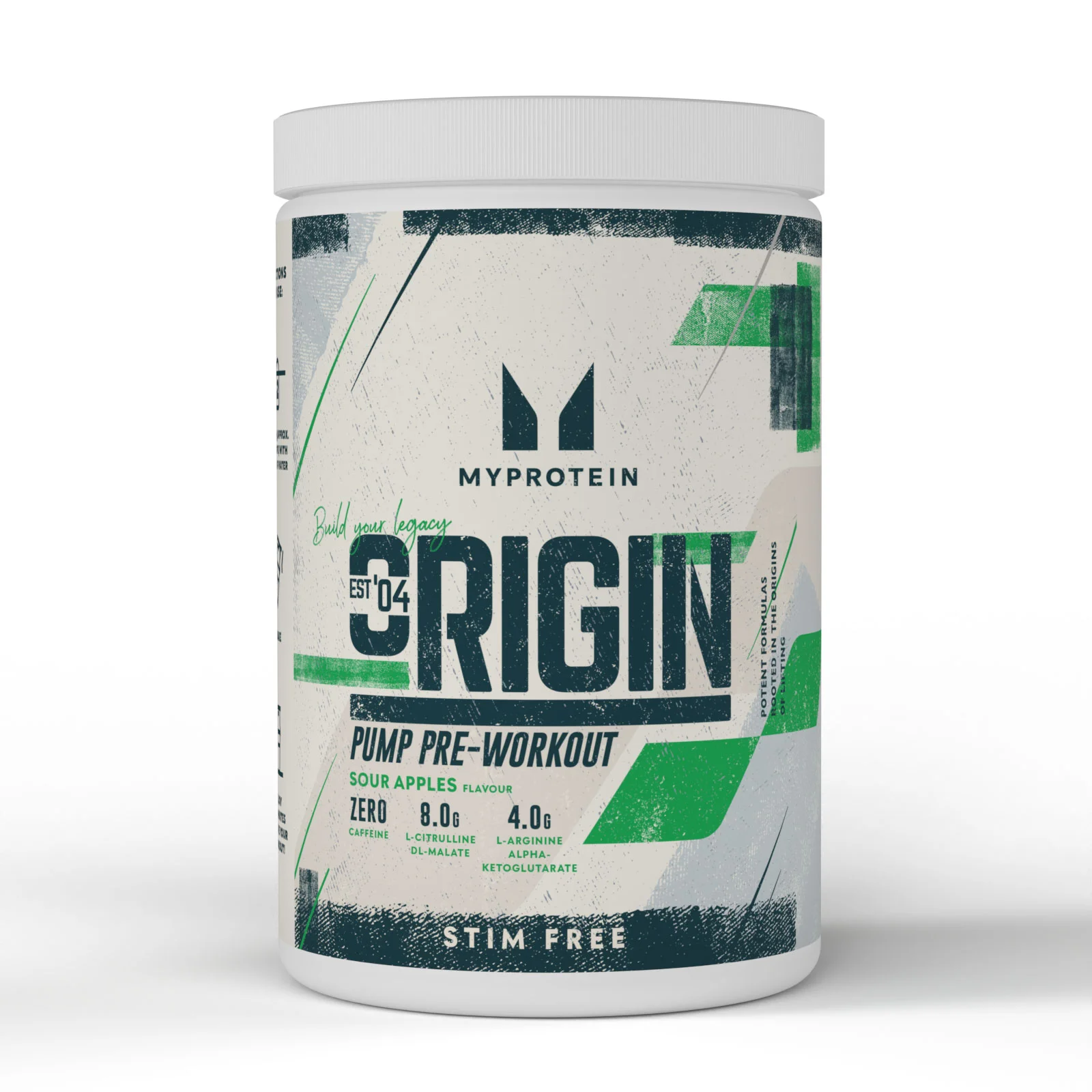 Origin Stim-Free Pre-Workout - 600G - 30servings - Sour Apples Imagine 1