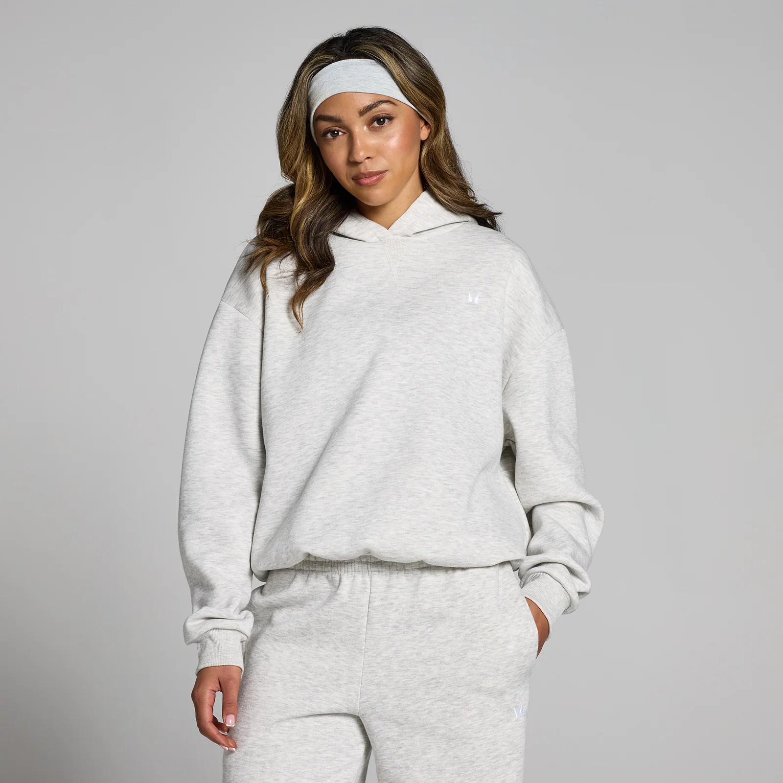 Hanorac supradimensionat MP Basics pentru femei - Light Grey Marl - S Imagine 1