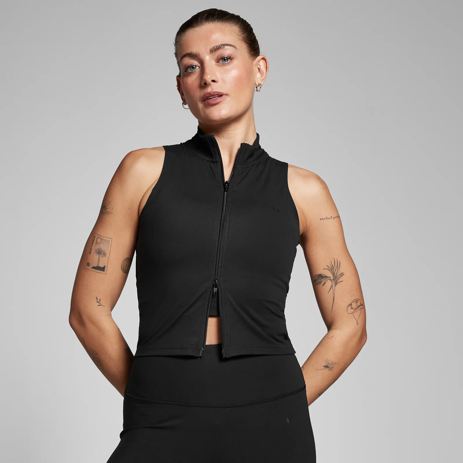 Maiou cu fermoar MP Tempo pentru femei - Negru - XS Imagine 1