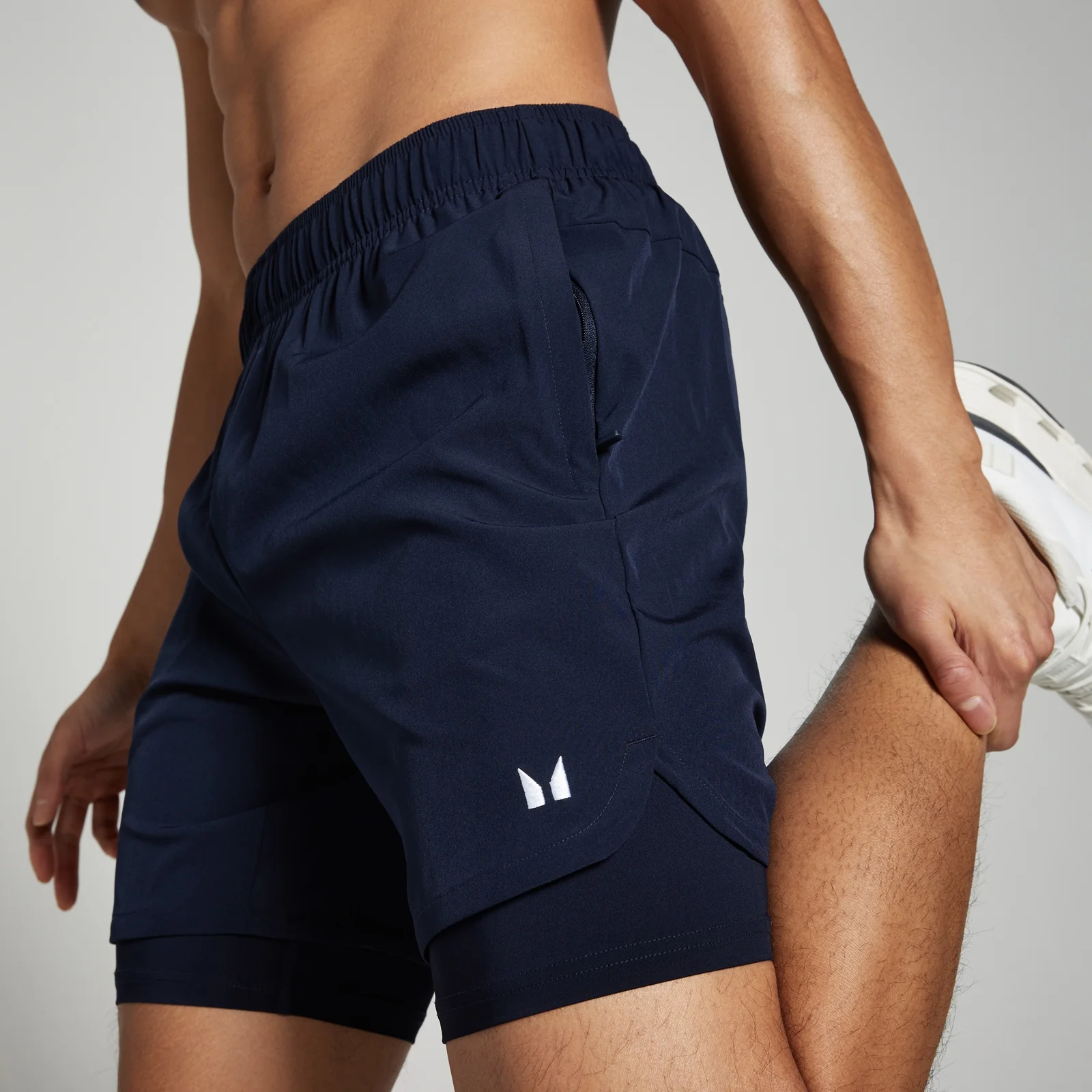 Pantaloni scurți 2-în-1 MP Training pentru bărbați - Bleumarin - S Imagine 1
