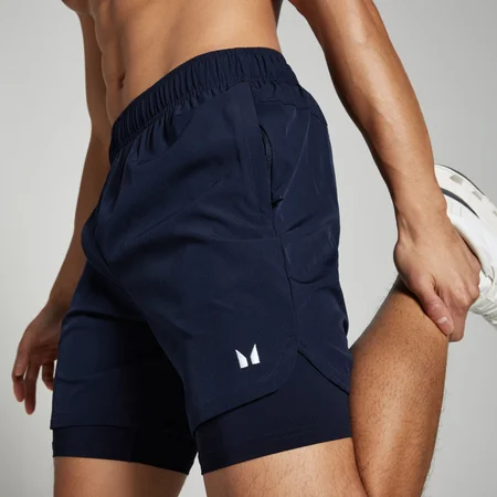Pantaloni scurți 2-în-1 MP Training pentru bărbați - Bleumarin