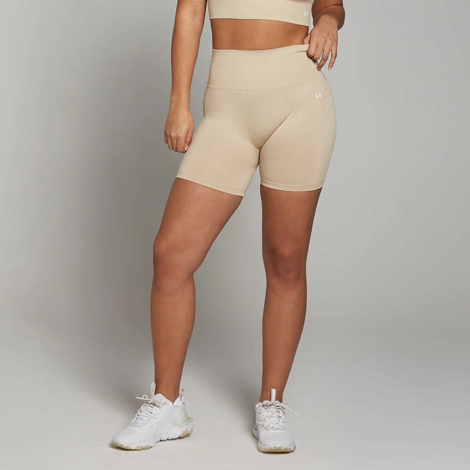 Pantaloni scurți de ciclism MP Shape Seamless pentru femei - Sandstone - XS Imagine 1