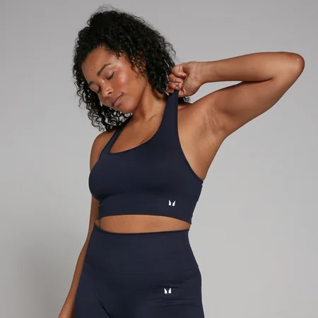 Bustieră sport MP Shape Seamless pentru femei - Bleumarin