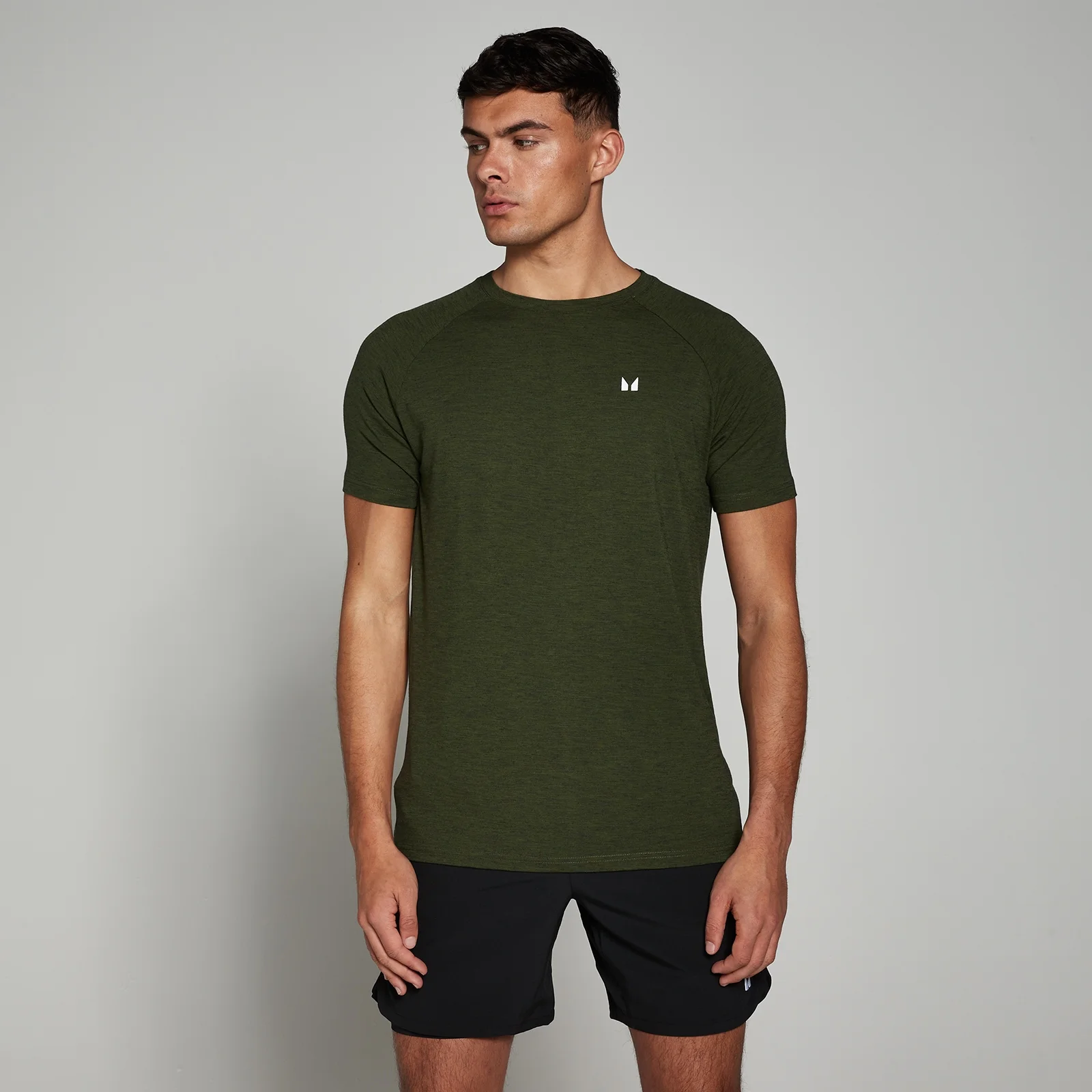 Tricou cu mânecă scurtă MP Performance pentru bărbați - Army Green Marl - XL Imagine 1