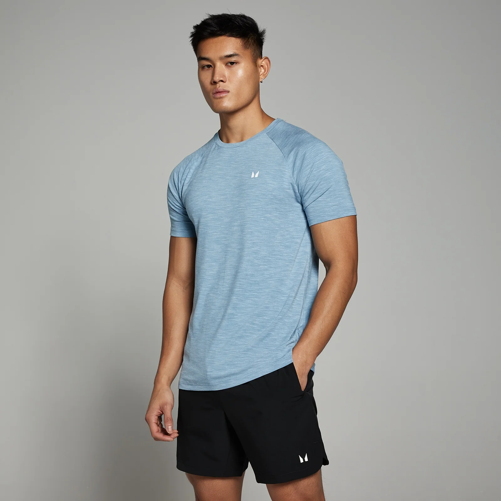 Tricou cu mânecă scurtă MP Performance pentru bărbați - Soft Blue - XXS Imagine 1