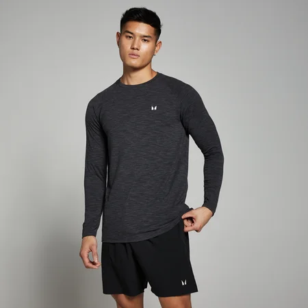Tricou cu mânecă lungă MP Performance pentru bărbați - Black Marl
