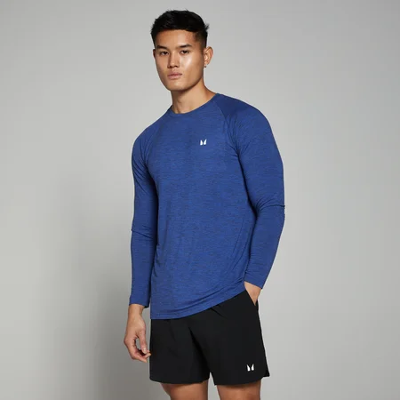 Tricou cu mânecă lungă MP Performance pentru bărbați - Cobalt Blue Marl