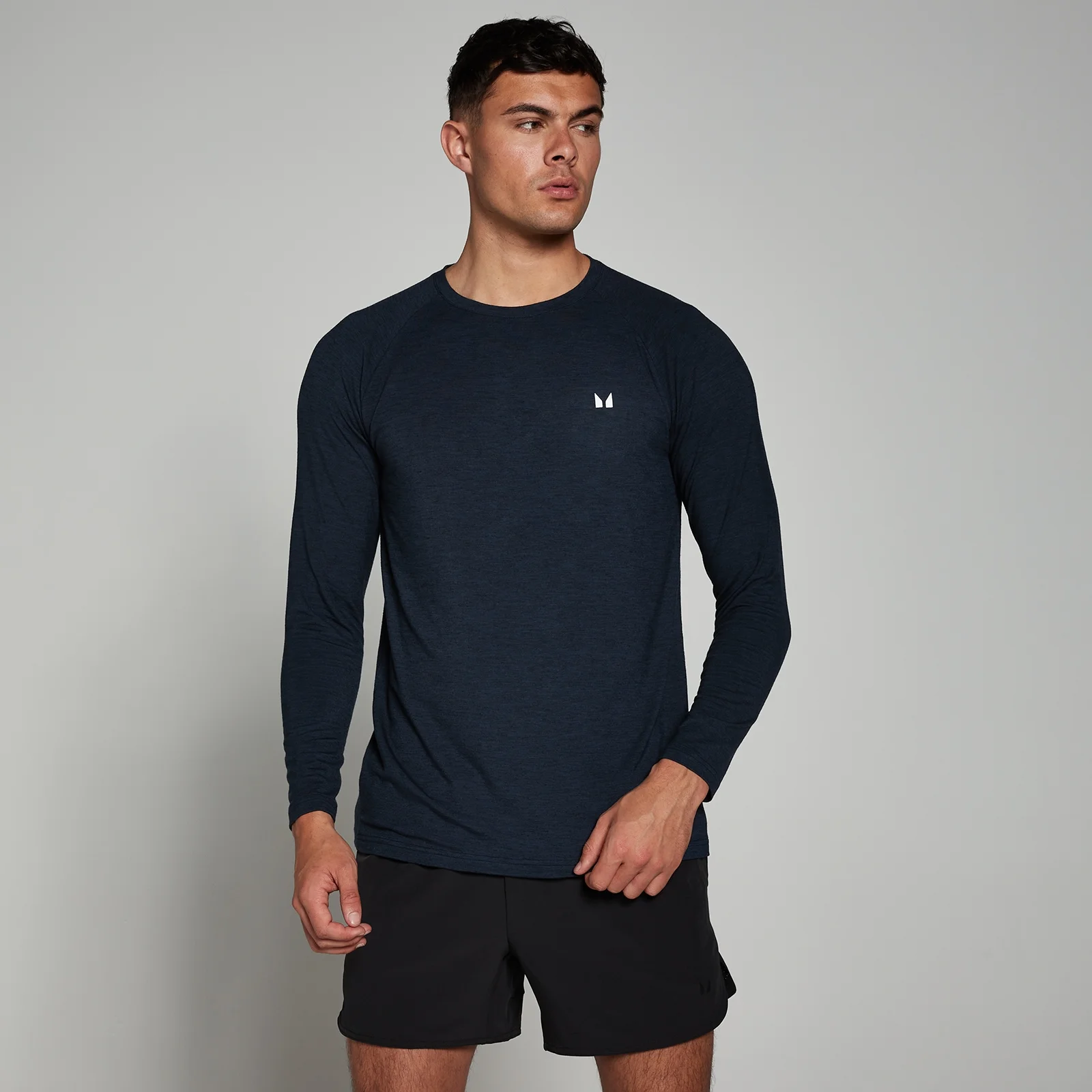 Tricou cu mânecă lungă MP Performance pentru bărbați - Navy Marl - XS Imagine 1