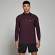 Top cu fermoar 1/4 MP Performance pentru bărbați - Merlot Marl