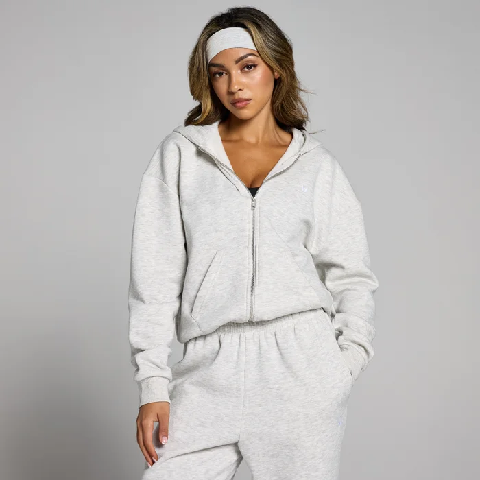 Hanorac cu fermoar MP Basics pentru femei - Light Grey Marl