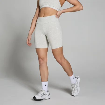 Pantaloni scurți de ciclism MP Basics pentru femei - Light Grey Marl