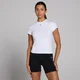 Tricou mulat cu mânecă scurtă MP Basics pentru femei - Alb