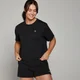 Tricou decupat drept cu mânecă scurtă MP Basics pentru femei - Negru