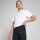 Tricou decupat drept cu mânecă scurtă MP Basics pentru femei - Alb