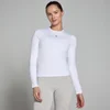 Tricou mulat cu mânecă lungă MP Basics pentru femei - Alb