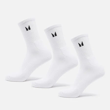 Șosete clasice unisex MP (3 bucăți) - Alb