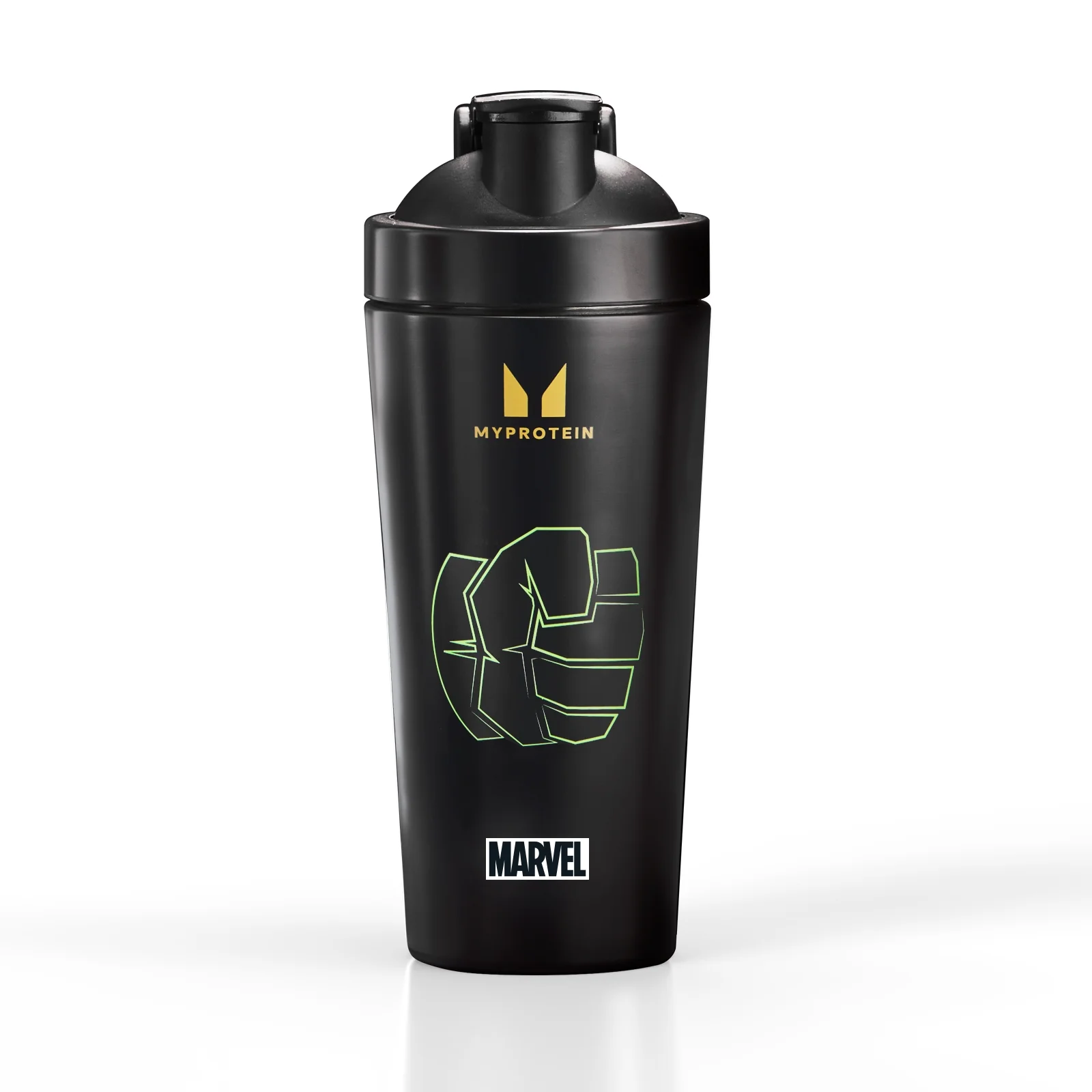 Shaker Myprotein Hulk din metal reciclat - Negru Imagine 1