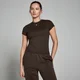 Tricou mulat cu mânecă scurtă MP Basic pentru femei - Cafeniu