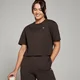 Tricou drept decupat MP Basic pentru femei - Cafeniu