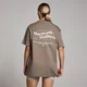 Tricou supradimensionat cu imprimeu MP Health & Wellness pentru femei - Espresso