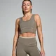 Sutien sport Tempo pentru femei MP Tempo Contrast Texture - Espresso