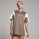Tricou cu croială supradimensionată în contrast MP Tempo Retro pentru femei - Espresso