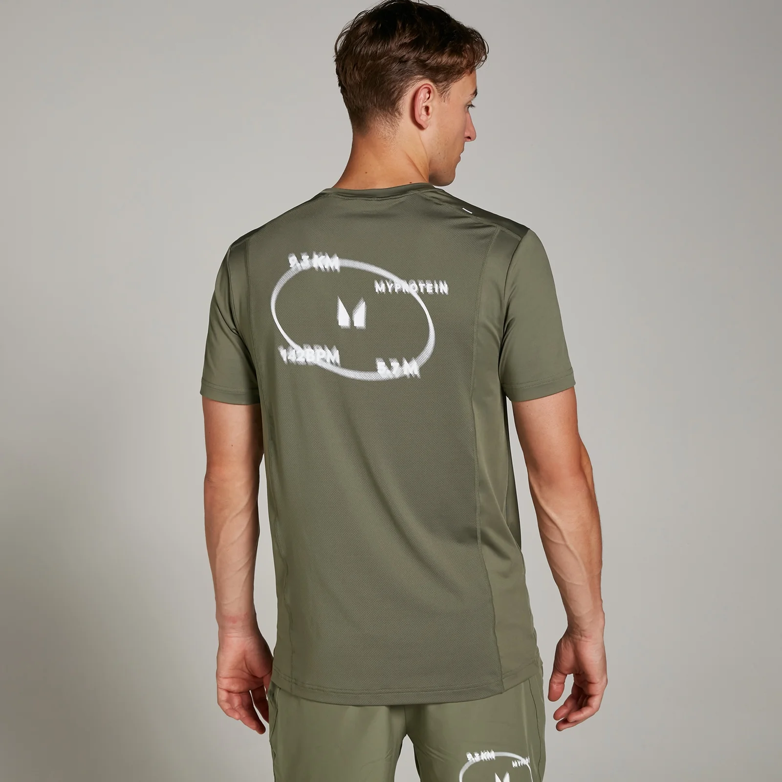 Tricou cu imprimeu MP Velocity Tracking - Dusty Olive - XXXL Imagine 1