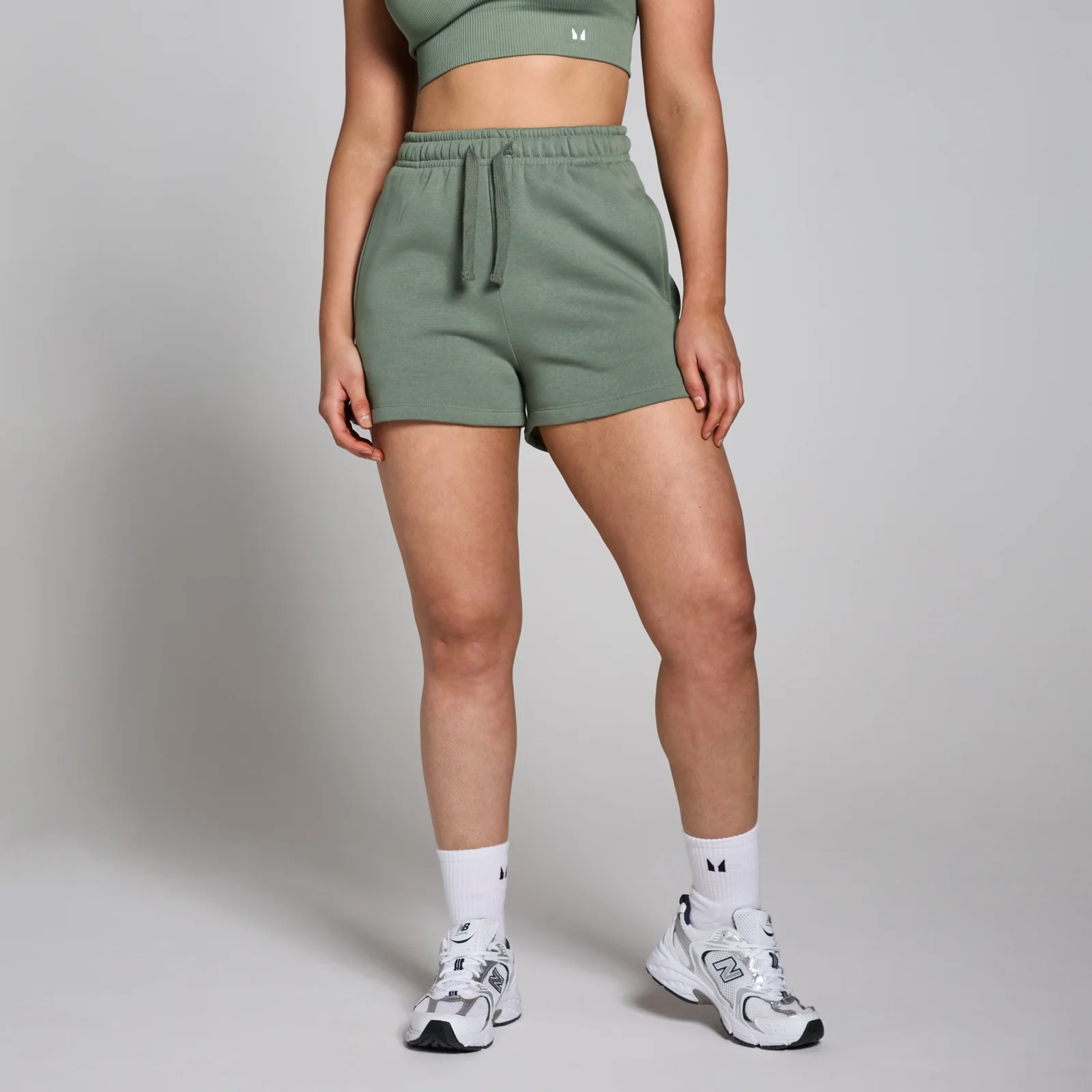 Pantaloni de trening scurți MP Tempo pentru femei - Moss Green - XS Imagine 1