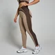 Colanți striați fără cusături MP Contrast pentru femei - Cashmere/Espresso