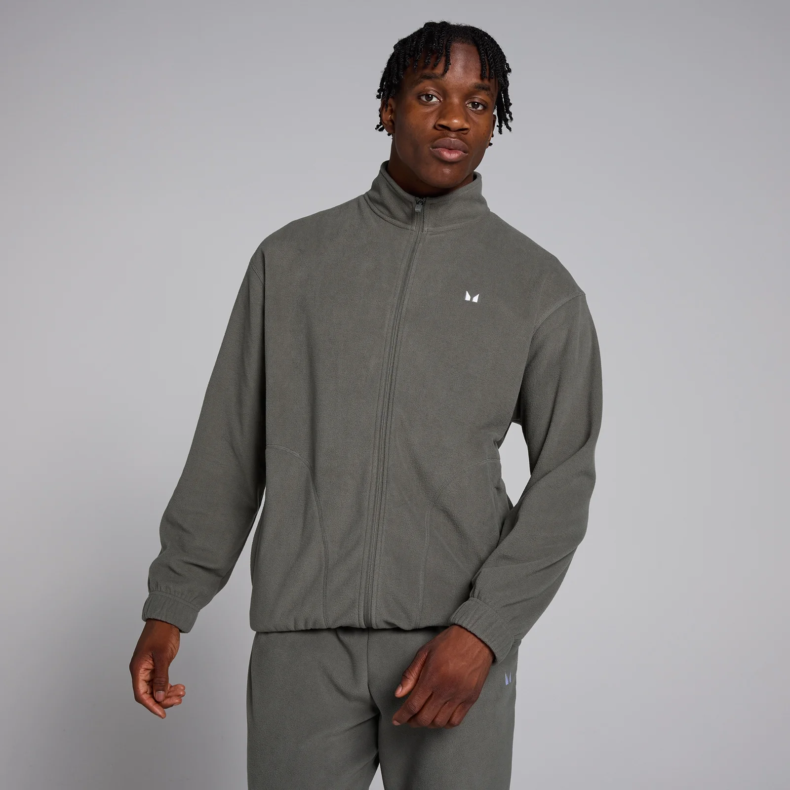 Bluză cu fermoar complet MP Fleece pentru bărbați - Gun Metal - XXL Imagine 1