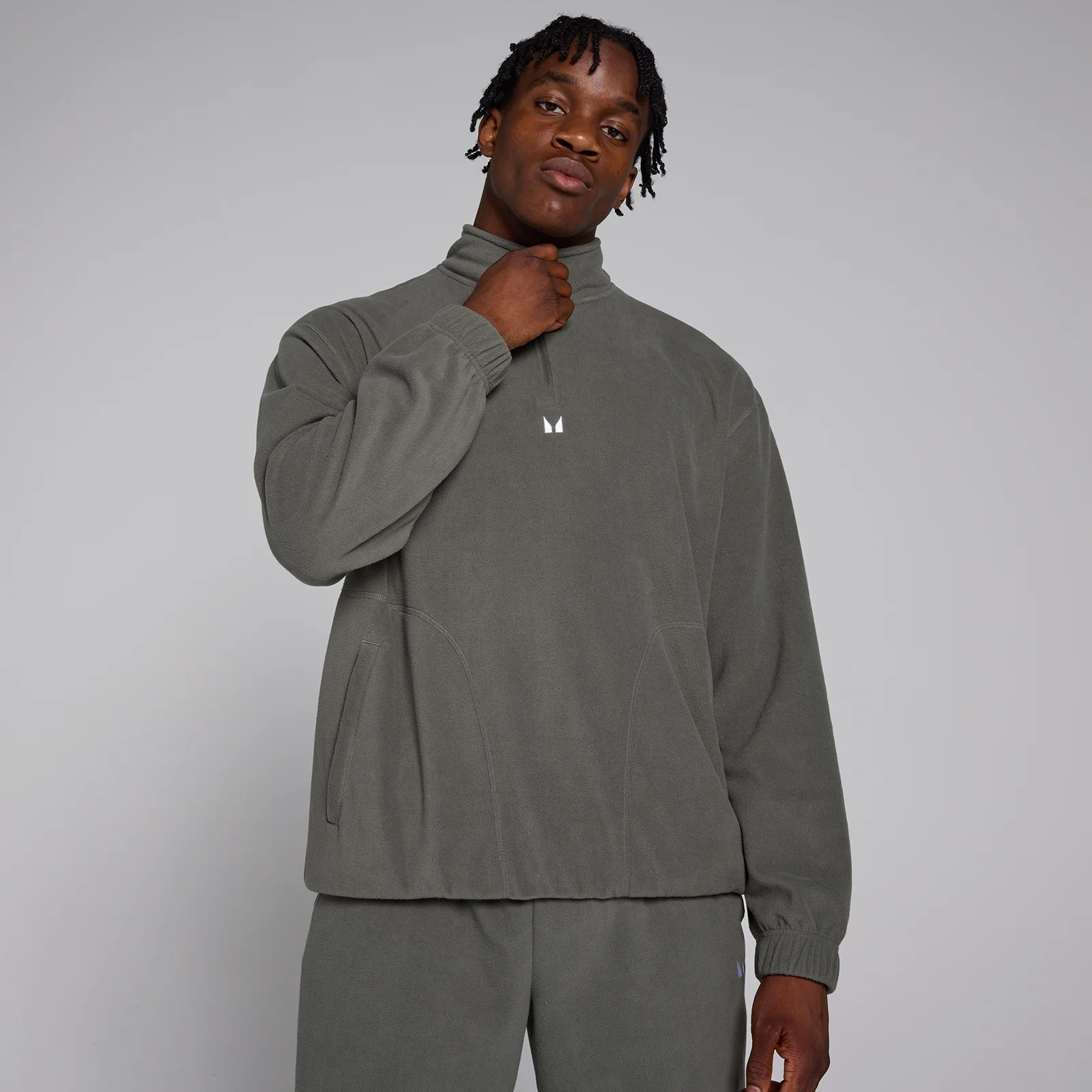 Bluză cu fermoar 1/4 MP Fleece pentru bărbați - Gun Metal - XS Imagine 1