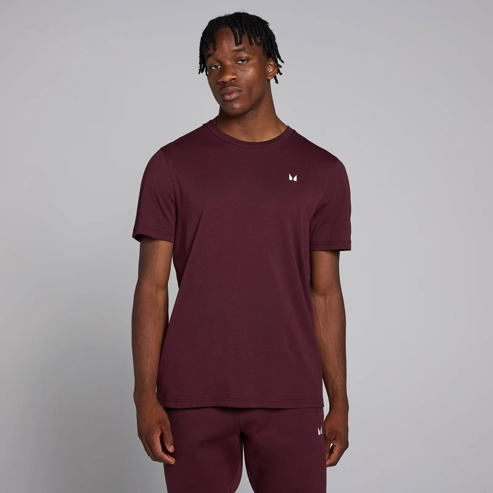 Tricou cu mânecă scurtă MP Rest Day pentru bărbați - Deep Berry - XXL Imagine 1