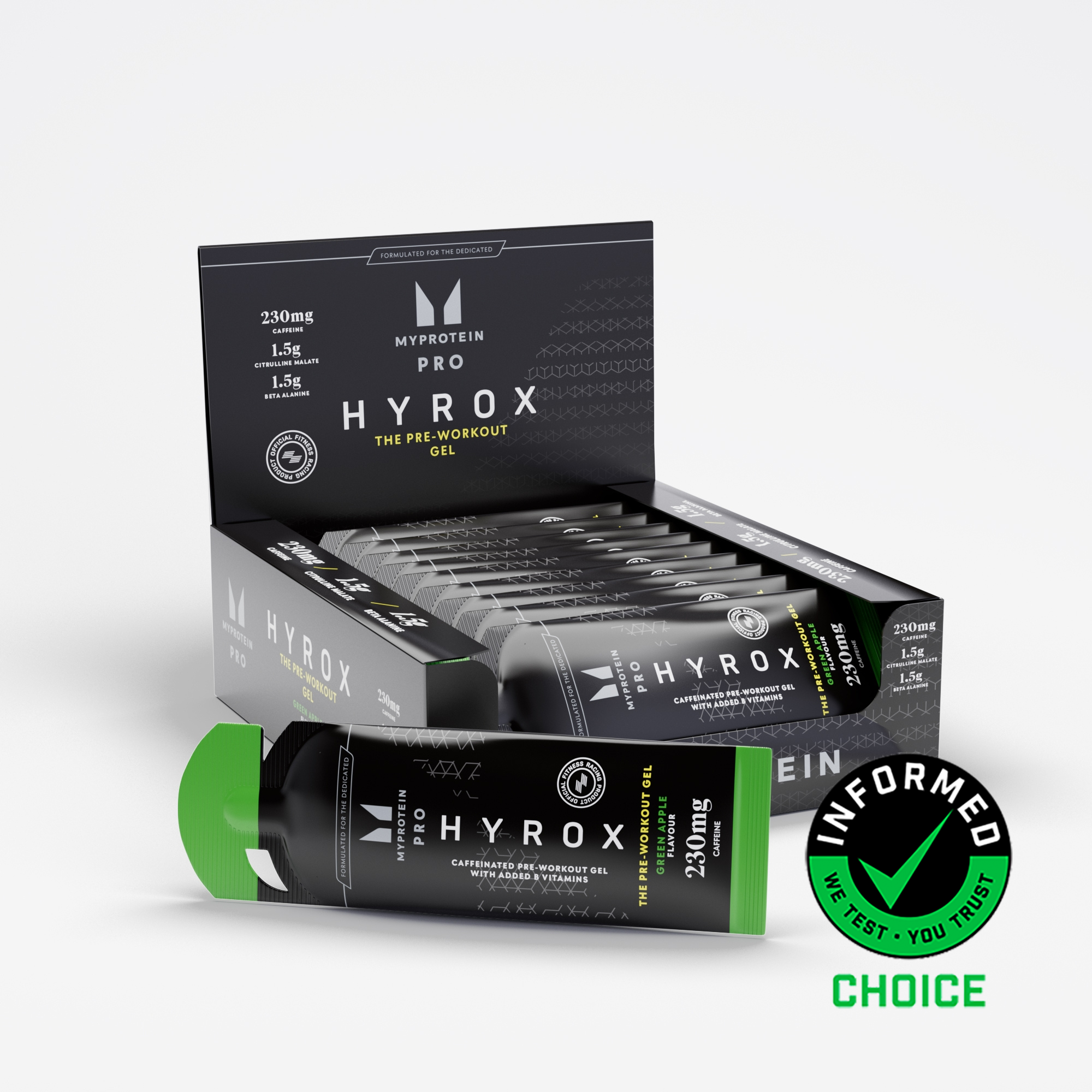 Gel pre-workout - 12 x 50g - Green Apple (HYROX Edition) Imagine 1