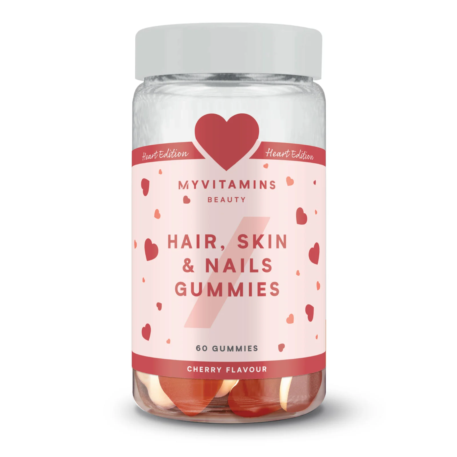Jeleuri pentru păr, piele și unghii – Inimă în straturi - 60gummies - Cirese Imagine 1
