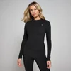 Top cu mânecă lungă mulat MP Tempo Good pentru femei - Negru