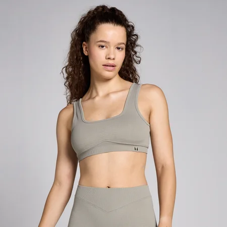 Bustieră MP Lifestyle Waffle Seamless pentru femei - Clay