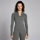 Jachetă cu fermoar complet MP Lifestyle Waffle Seamless pentru femei - Gunmetal