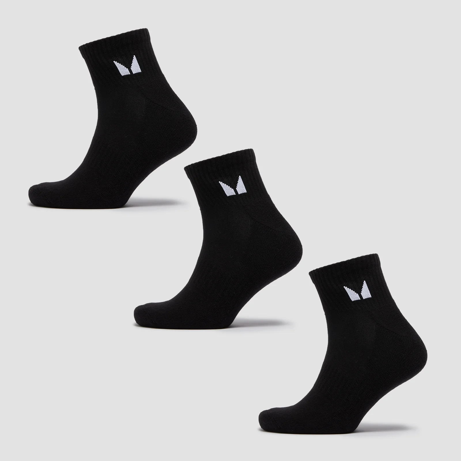 MP Unisex Ankle Socks (3 Pack) - Black - UK 6-8 Imagine 1