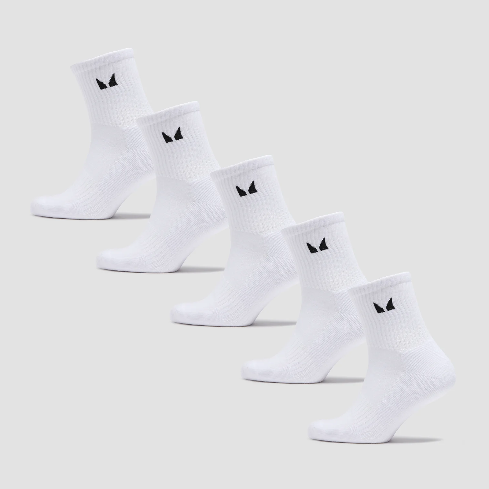 MP Unisex Crew Socks (5 Pack) - White - UK 9-11 Imagine 1