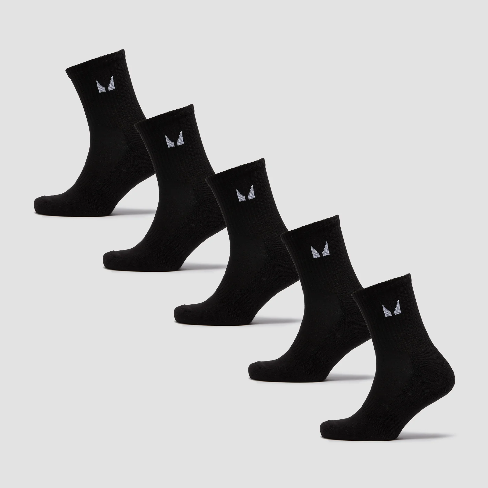 MP Unisex Crew Socks (5 Pack) - Black - UK 9-11 Imagine 1