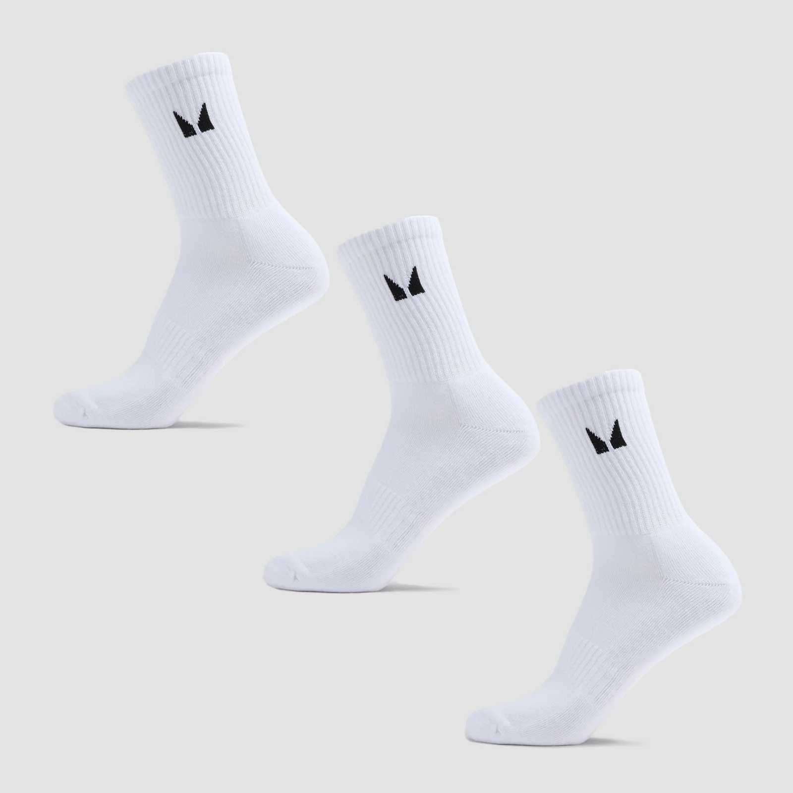 MP Unisex Crew Socks (3 Pack) - White - UK 9-11 Imagine 1