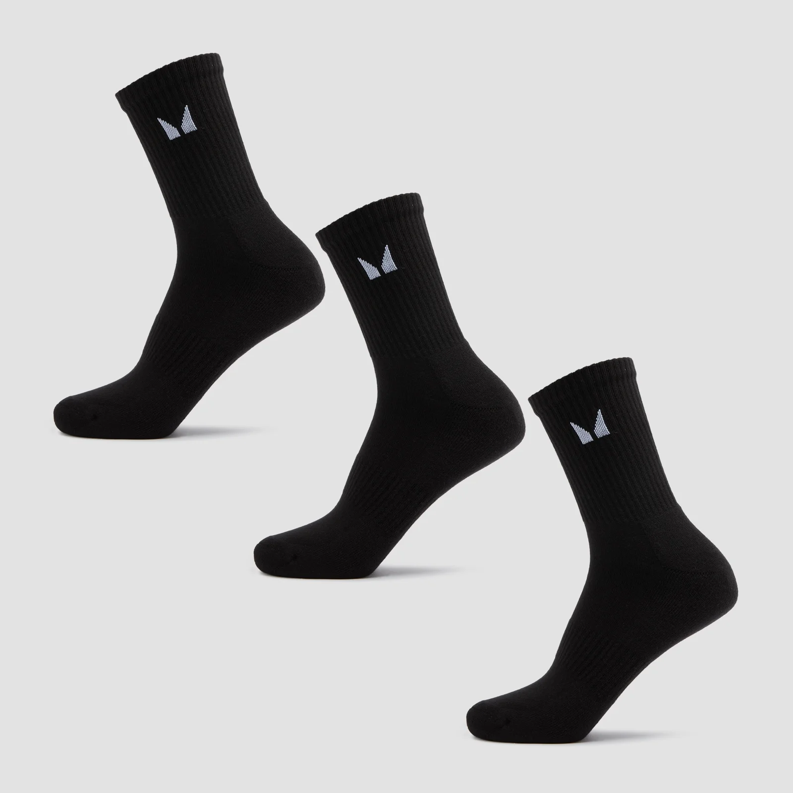 MP Unisex Crew Socks (3 Pack) - Black - UK 6-8 Imagine 1