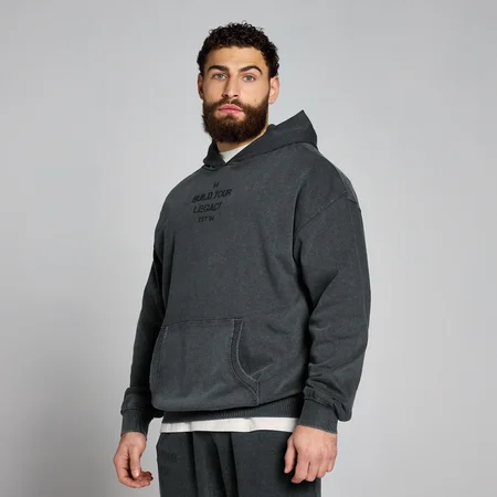 Hanorac MP Origin Washed Graphic - Negru prespălat