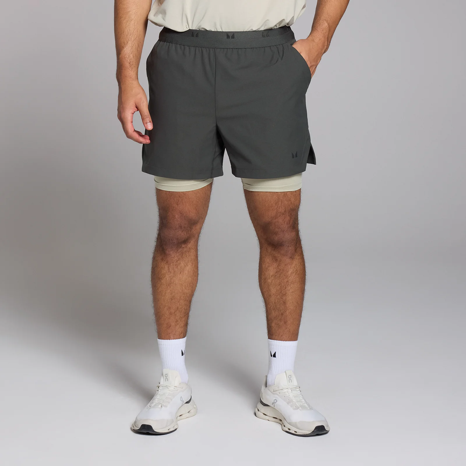 Pantaloni scurți MP Tempo Graphic 2 în 1 pentru bărbați - Negru prespălat - XS Imagine 1