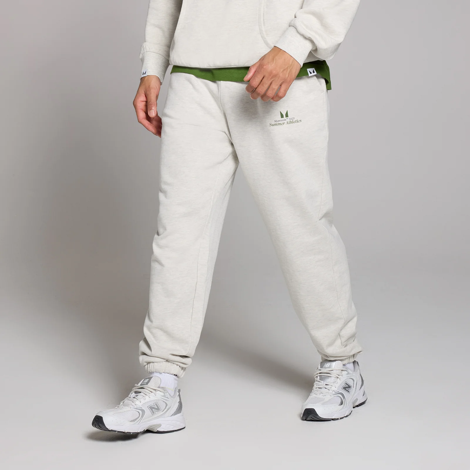 Pantaloni tip jogger cu croială supradimensionată MP Lifestyle pentru bărbați - Grey Marl - M Imagine 1