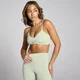 Bustieră sport cu detaliu răsucit în față MP Lifestyle pentru femei - Mineral Green