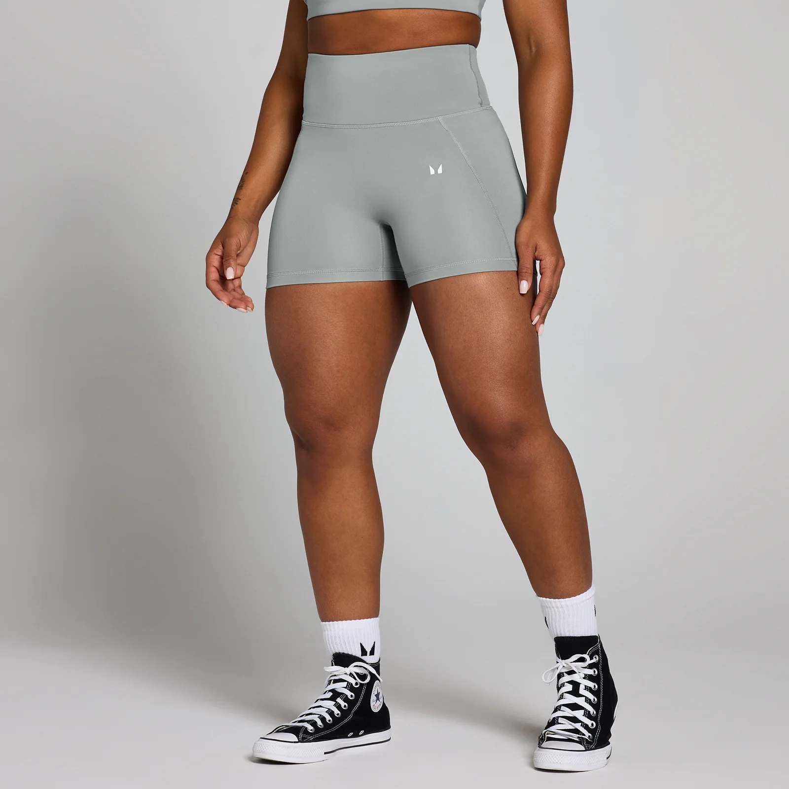 Pantaloni scurți MP Origin Graphic Training pentru femei - Fossil Grey - XS Imagine 1