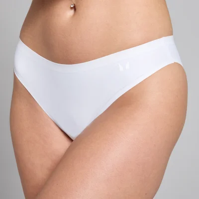 Slip bikini cu talie medie fără linii MP pentru femei (set de 3 perechi) - Alb - M Imagine 8
